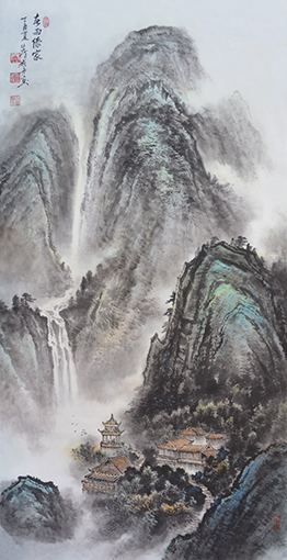 《春雨傣家》138×69cm