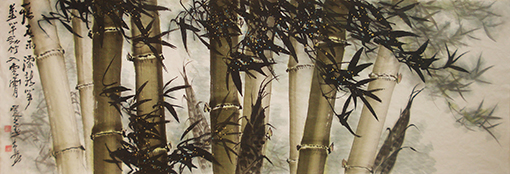 《一场春雨添新笋 万竿劲竹入云霄》70×180cm