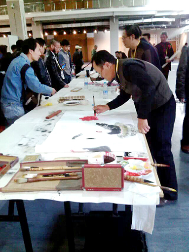 厦门海峡两岸名家书画展--张云国现场创作