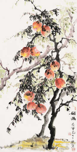 余重光作品3《硕果》136×70cm