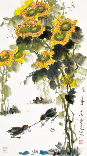 余重光作品6《争》136×70cm