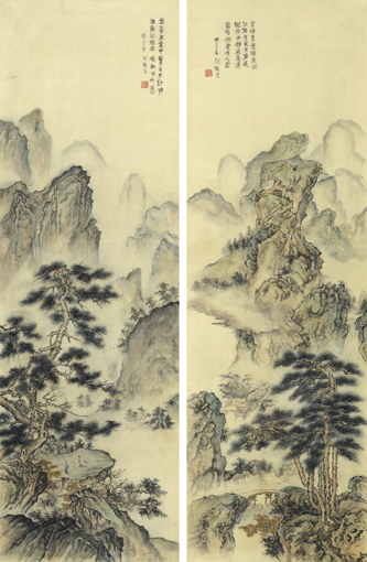 隐居 仰望51×136×2