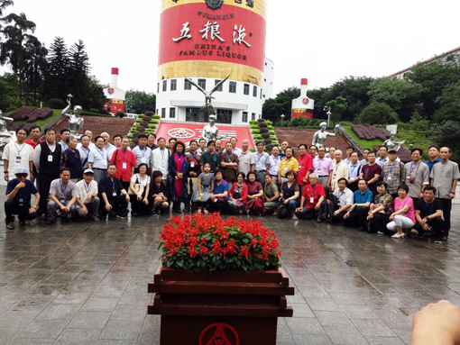 杨廷泽老师等艺术家参观五粮液集团留影