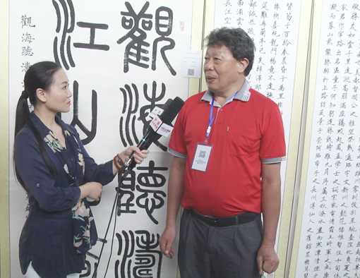 苏作光老师接受中央电视台记者采访