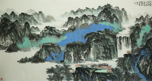 《秋光先到野人家》97×180cm