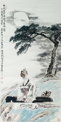 8李士良参展作品《皓月思乡时》