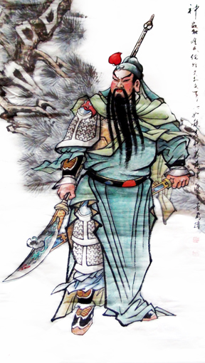 《关羽》136cm×68cm