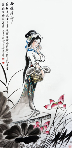 《西施浣纱》 136cm×68cm