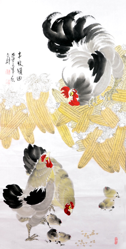 《丰收颂曲》78cm×138cm