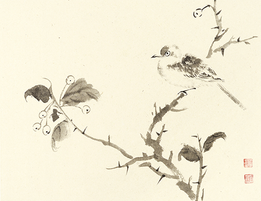 《静思》乙未年33×33cm