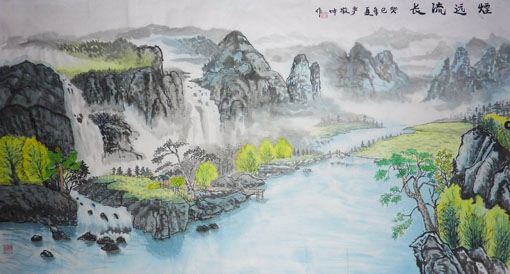 《烟远流长》180×98cm