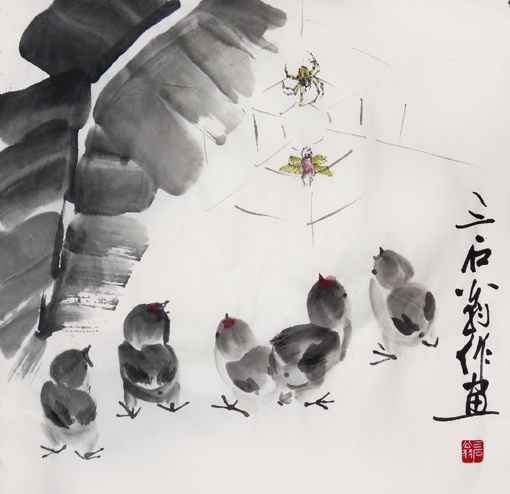 舒先惠作品-观战