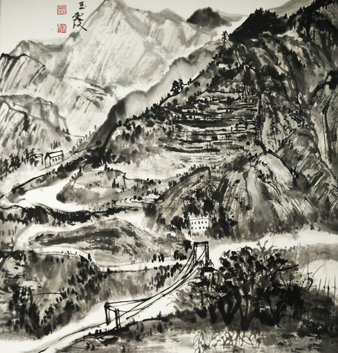 《九寨沟写生3》2016年尺寸40×40cm 樊玉霞