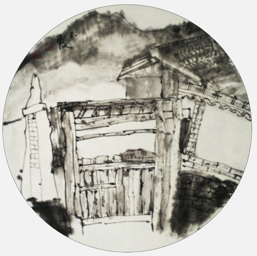 《九寨沟写生6》2016年尺寸38×38cm 樊玉霞