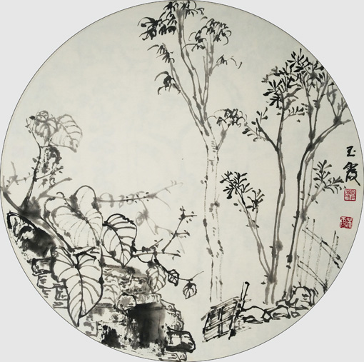 《九寨沟写生8》2016年尺寸 38×38cm 樊玉霞