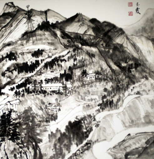 《九寨沟写生10》2016年尺寸40×40cm 樊玉霞