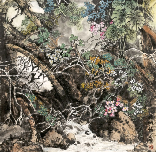 版纳情 70×70cm