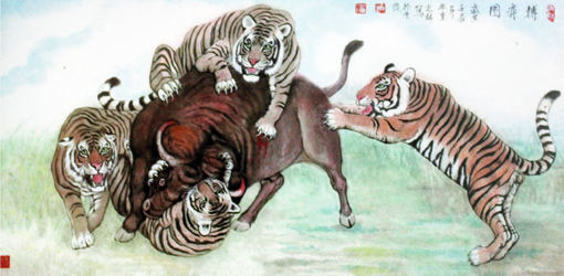 柏光林作品《搏弈图》 柏光林作品《搏弈图》