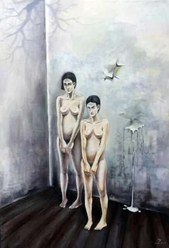 《痕迹》110cm ×80cm 布面油画 2015年 《痕迹》110cm ×80cm 布面油画 2015年