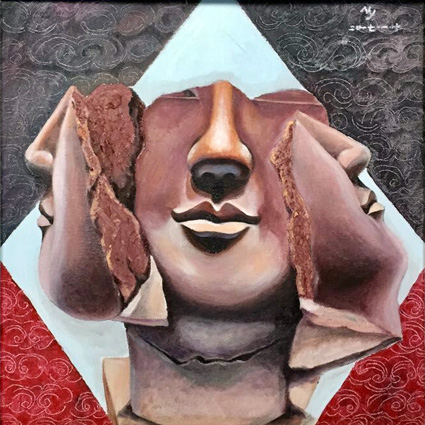 《遗韵》40cm×40cm 布面油画 2016年 《遗韵》40cm×40cm 布面油画 2016年