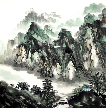 杜福生《无题》68×68cm