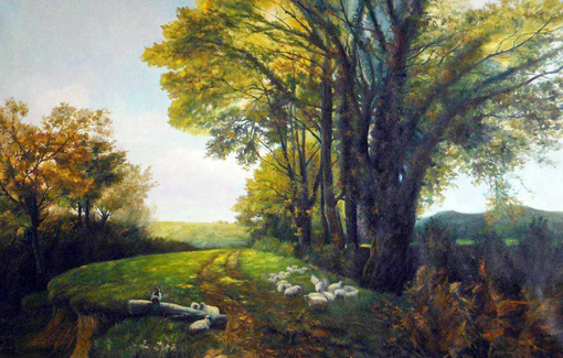 《秋阳》70×110cm 2011年