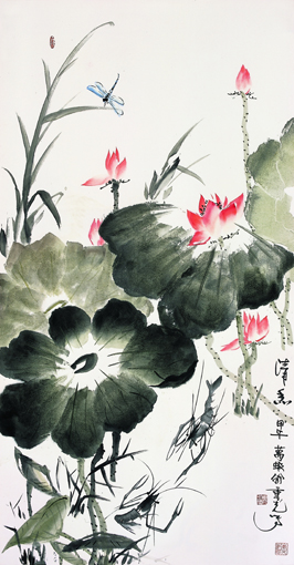 余重光作品 《清香》 136x70cm 余重光作品 《清香》 136x70cm