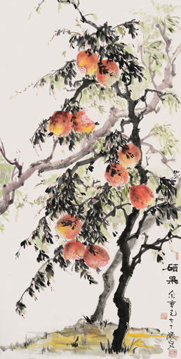 余重光作品 《硕果》136×70cm 余重光作品 《硕果》136×70cm