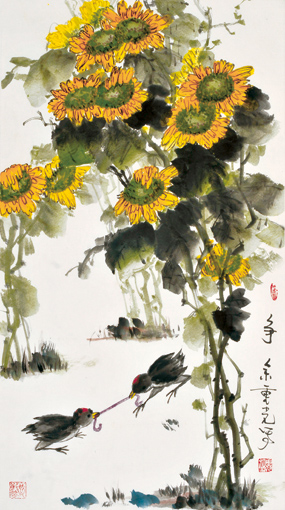 余重光作品《争》136×70cm 余重光作品《争》136×70cm