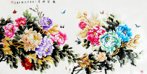 黄忠平作品 《艳冠群芳》