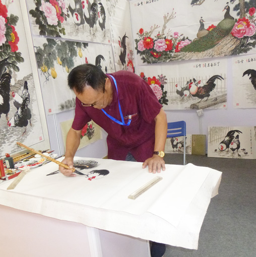 张云国参加广州佛山第十二届艺术博览会 现场创作1 2017.10.13—16