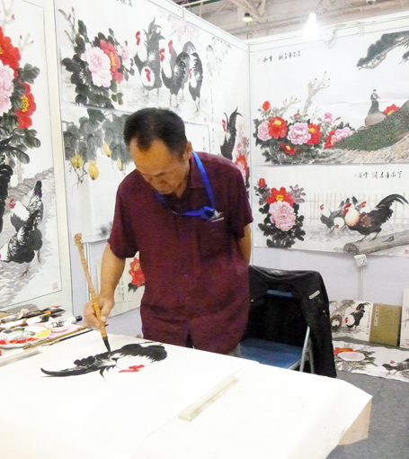 张云国参加广州佛山第十二届艺术博览会 现场创作3 2017.10.13—16