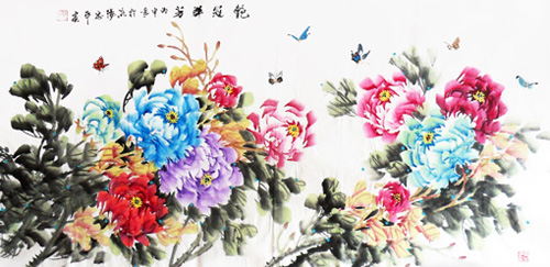 黄忠平作品 《艳冠群芳》