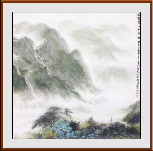 回首青山半是云（66x66cm）