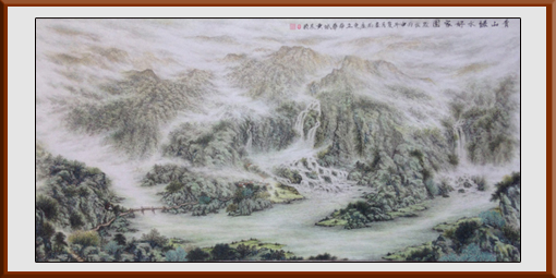 青山绿水好家园（133x67cm）
