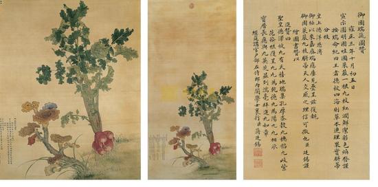 清代宫廷画家蒋廷锡《御园瑞蔬图》