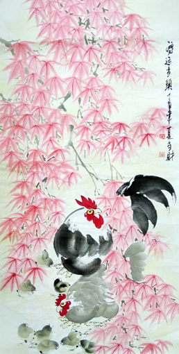 刘当财作品《鸿运当头》规格：138x68cm