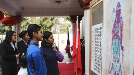 “远古回声 丝路新篇”刘俊琪画展在尼泊尔举行
