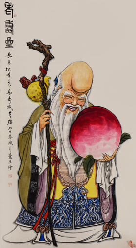 卢成仕作品——《老寿星》
