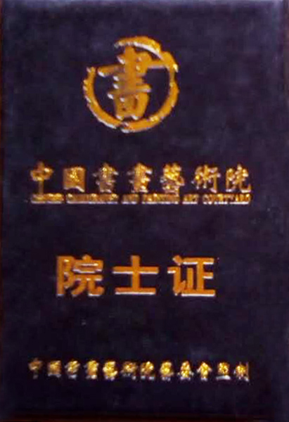 中国书画艺术院院士证书