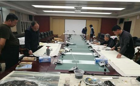 曹县中医院举行“传承中医药文化”书画联谊笔会