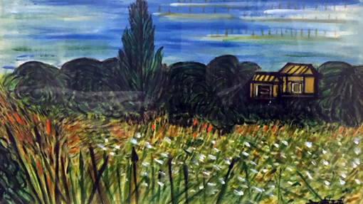 祁惠琴作品《草色青青》规格：60cmx80cm