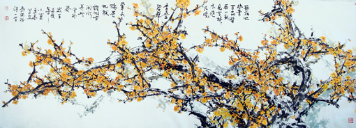 《梅花迎春来 阵阵沁幽香》370cmX120cm