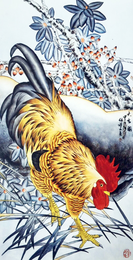 伍谟文作品《大吉图》 伍谟文作品《大吉图》