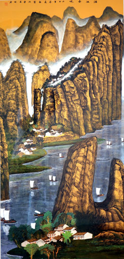 漓江春晓136cmx68cm