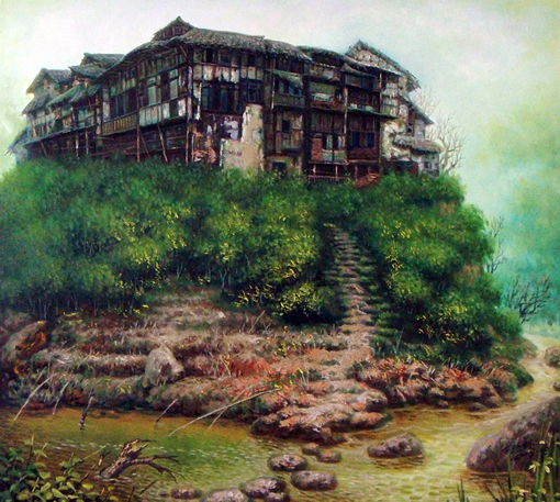 胡艺怀作品《古堡追梦》 胡艺怀作品《古堡追梦》