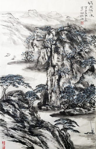 姚正国《情系淮水》作品尺寸：四尺整张润格：面议