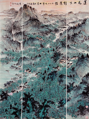 《莲花山下割蕉忙》 150X130cm