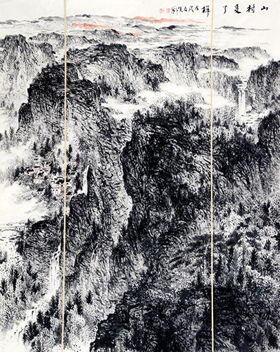 《山村变了样》170X130cm