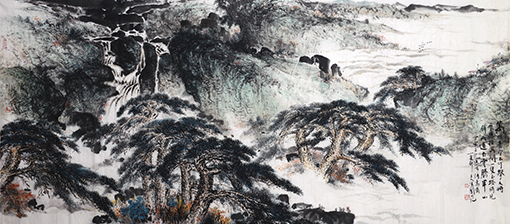 《松壑鸣泉》240X120cm